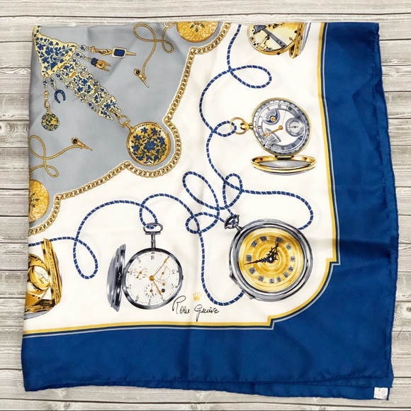 Rolex Accessories - Rolex Geneve Swiss Made 100% Silk Printed Scarf